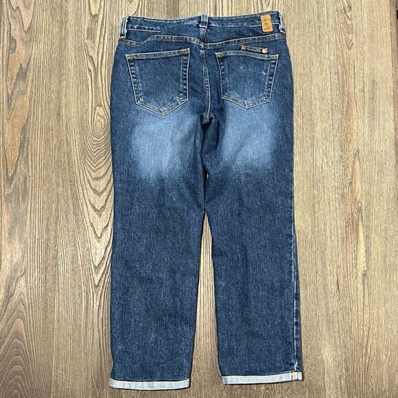 Tommy Hilfiger Hipster Cropped Jeans Straight Leg Denim Medium Wash Blue Size 4 - Picture 8 of 10